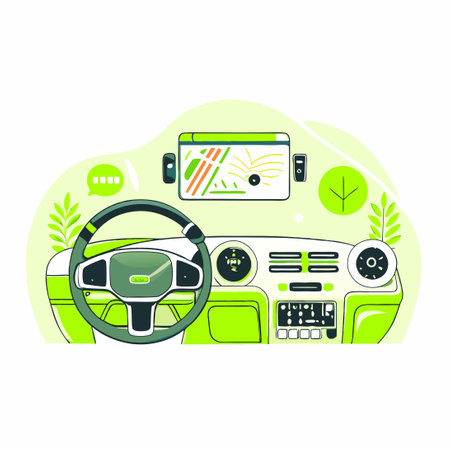 Digital Dashboard Concept Illustrating Data Metrics and Insightsのイラスト素材