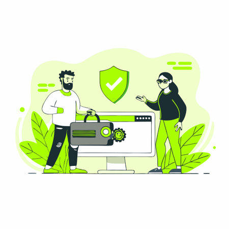 Flat Illustration Concept: Combating Credit Card Fraud with Advanced Measuresのイラスト素材