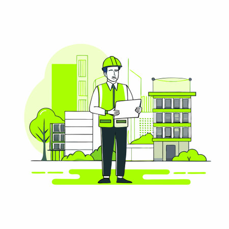 Modern Flat in a Civil Engineer-Designed Building for Real Estateのイラスト素材