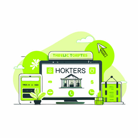 Hotel Tickets Online Booking Landing Page: Secure Your Dream Stay Today!のイラスト素材