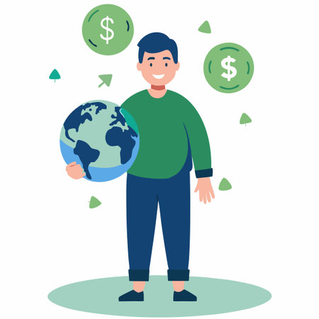 Cartoon Illustration of the Letter C Character with a Cheerful Expressionのイラスト素材