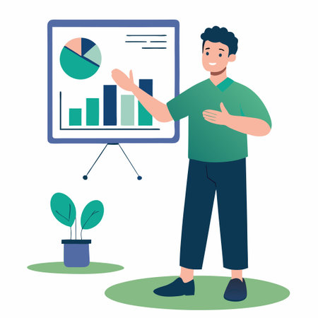 Cartoon Illustration of a 2024 Calendar Character with a Charming Personalityのイラスト素材