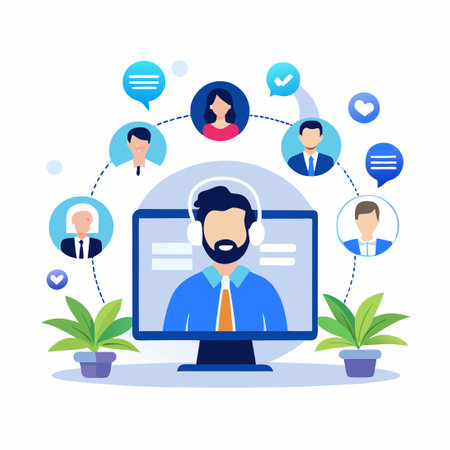 Cartoonish C Letter with Festive 2024 Designのイラスト素材