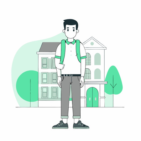 Cartoon Character of a C2024 Mascot with Number and Dateのイラスト素材