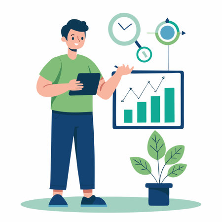 Cartoon Character of Dalmatian with Number 46のイラスト素材