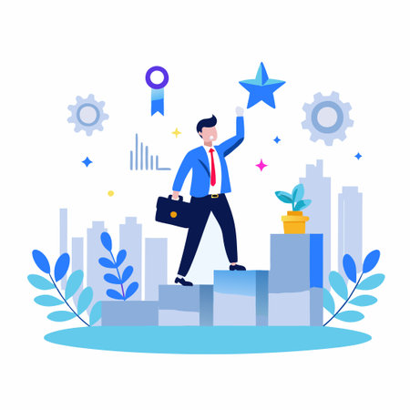 Cheerful Cartoon Character of C Celebrating in 2024のイラスト素材