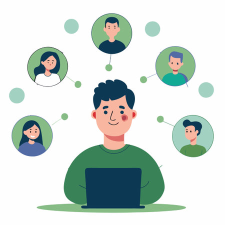 Cheerful Cartoon Character of a Dog in 2024 with a Green Backgroundのイラスト素材