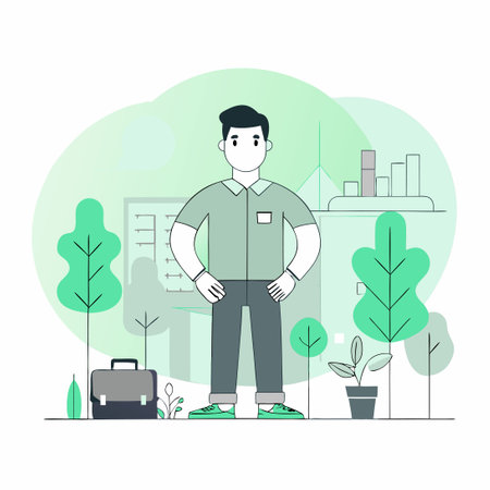 Cartoon Character from the Year 2024: Cutting-Edge Vector Graphic Illustrationのイラスト素材