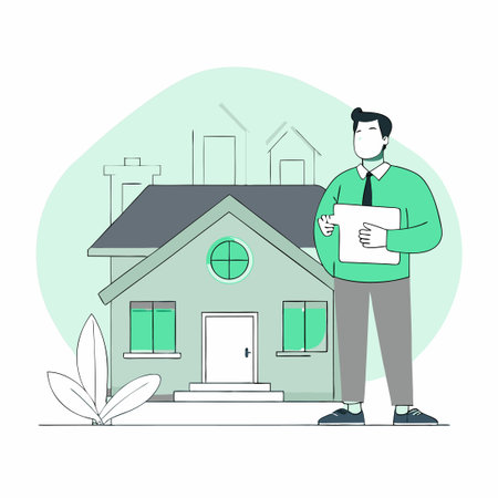 Whimsical Vector Illustration of a Cartoon Robot Character with a Happy Expressionのイラスト素材