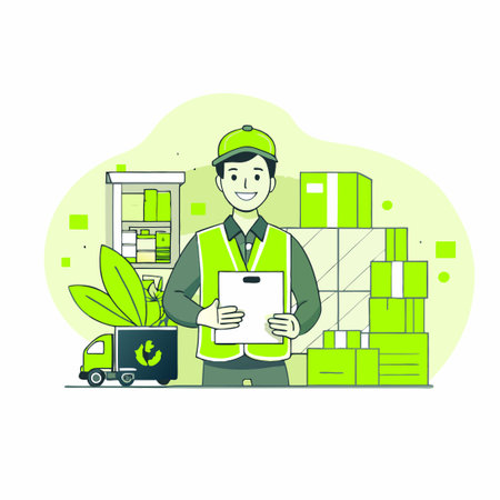 Playful Cartoon Character of Letter P with a Smiley Face and Waving Handのイラスト素材