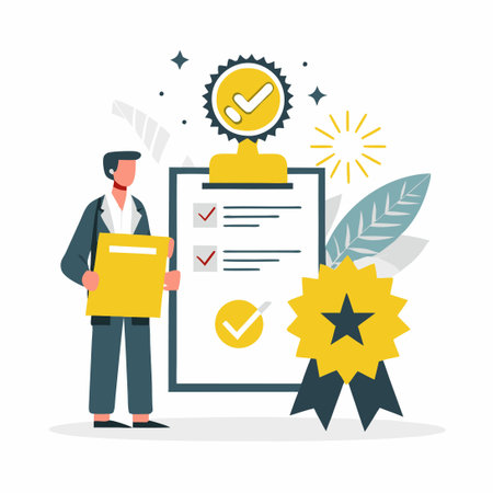 Visual Guide to the ISO Certification Concept and its Importanceのイラスト素材