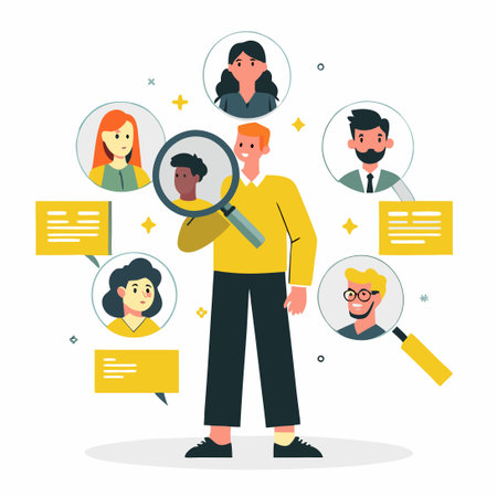 Conceptual Illustration: Navigating the Job Hunt Journey with Determination and Resilienceのイラスト素材