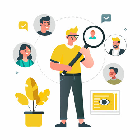 Concept Illustration of a Job Seeker Embracing the Digital Job Hunt in a Determined and Positive...
