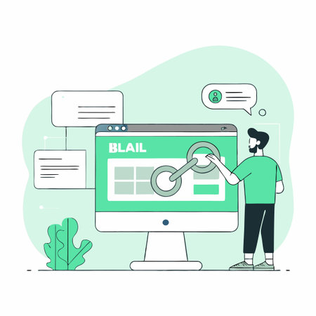 Link Building Landing Page: A Concept Focused on Generating High-Quality Backlinksのイラスト素材