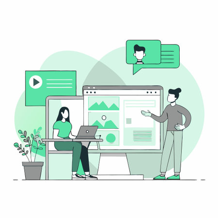 Online Registration Concept Depicted in Vibrant Modern Illustration