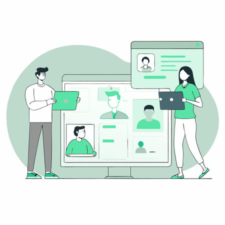 Online Registration Process for Convenient and Secure Enrollmentのイラスト素材