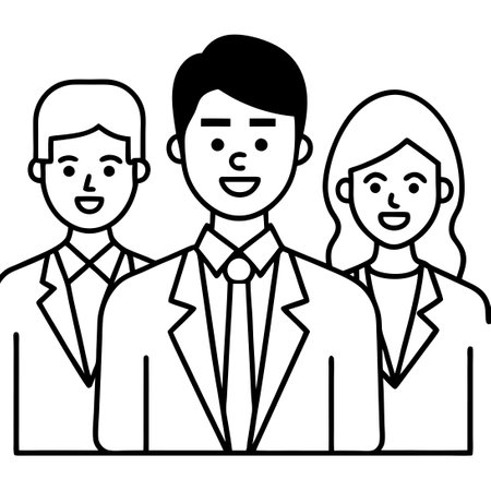 Collaborative Office Professionals Engaged in Project Planning and Managementのイラスト素材