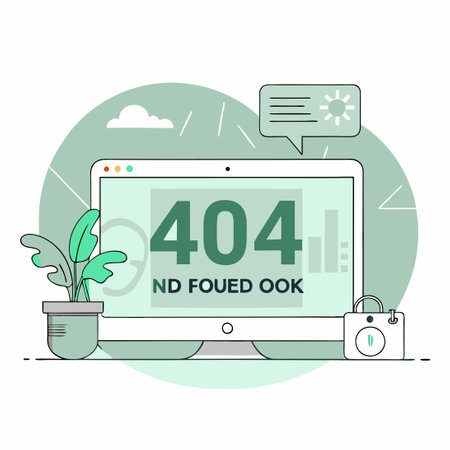 Conceptual Illustration of a Website or Page Unavailable with Red Error Messageのイラスト素材