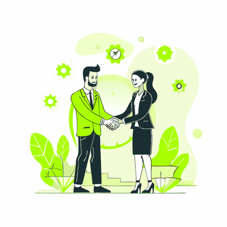 Visual Representation of a Lucrative Partnership Conceptのイラスト素材
