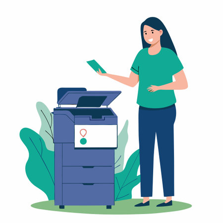 Innovative Photocopy Concept Illustrating Modern Office Technology