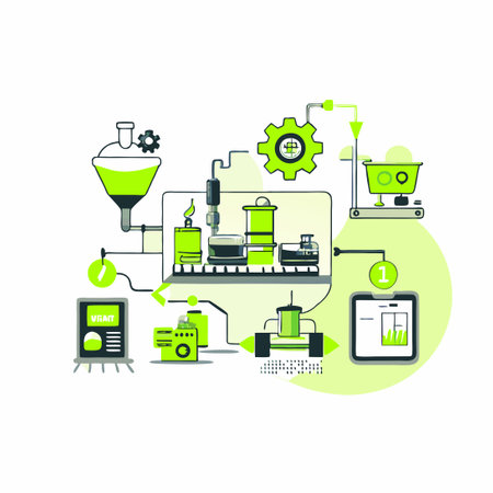 The Abstract Concept of Data Processing and Information Flowのイラスト素材
