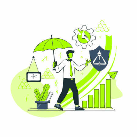 Modern Concept of Risk Management for Business Planningのイラスト素材