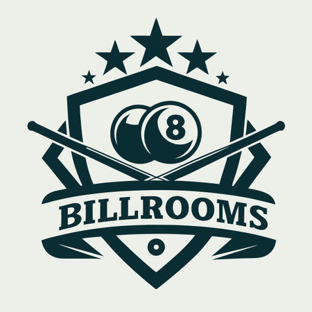 Billiards Sport Labels for Pool Halls and Clubsのイラスト素材