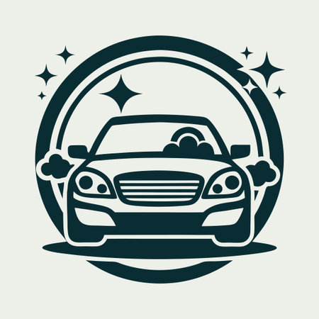 Luxurious and Minimalist Vector Logo for Car Wash Servicesのイラスト素材