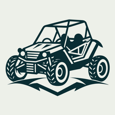 Vector Illustration of a Dune Buggy with Intricate Detailsのイラスト素材