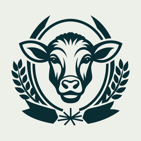 Comprehensive Flat Vector Illustrations of Farm Animals for Logo Design Inspirationのイラスト素材