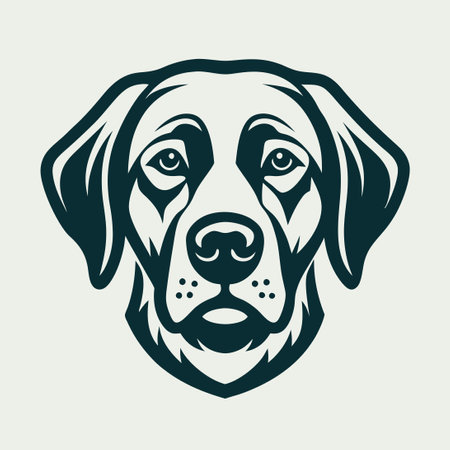 Vectorized Logo of a Labrador Retriever Dog Head with Modern Labr Style (6)のイラスト素材