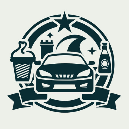 Illustrative Logo for Auto Detailing and Car Wash Servicesのイラスト素材