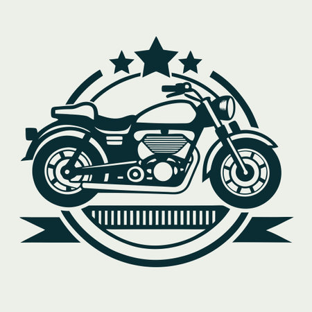 Vintage Motorcycle Vector Graphic for Retro Transportation Designのイラスト素材