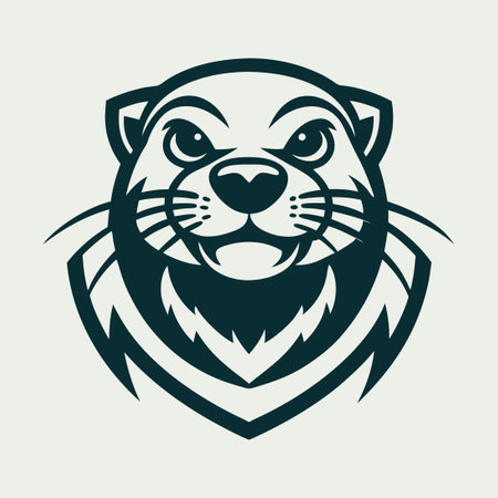 Cute and Playful Otter Character Logo Vector Illustration for Gamingのイラスト素材