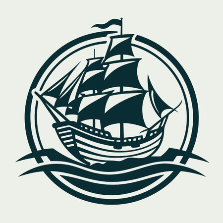 Majestic Sailing Ship Embarks on an Epic Ocean Adventureのイラスト素材