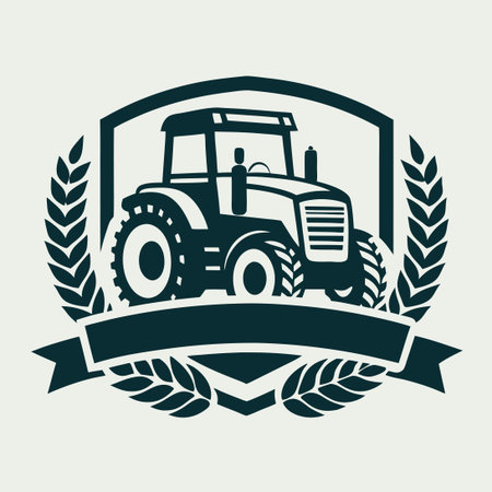 Premium Vector Tractor Logo Illustration for Farming and Agricultureのイラスト素材