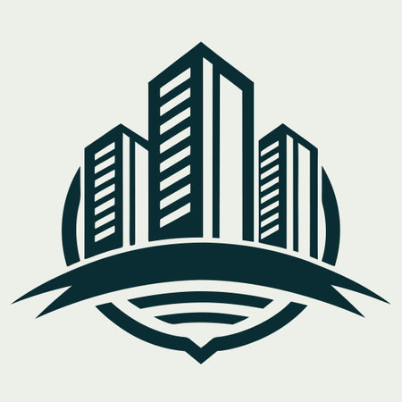 Modern Vector Logo for Real Estate Buildings with Clean Linesのイラスト素材