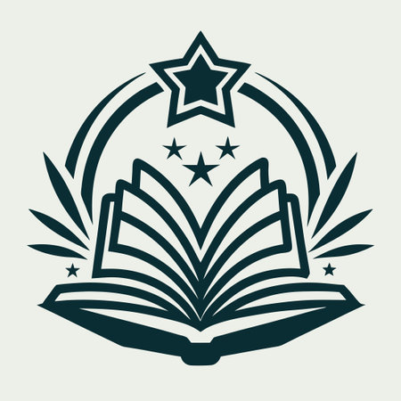 Reading Book Logo Template Featuring Minimalist Design and Editable Textのイラスト素材