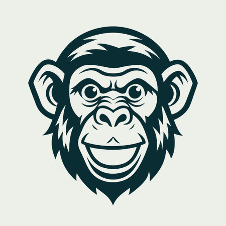 Geek Monk Monkey Animal Vector Illustrative Graphicのイラスト素材