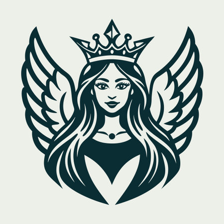 Graceful Angelic Figure with Celestial Halo and Flowing Wingsのイラスト素材