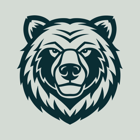 Vintage Bear Vector Logo with Classic Design (File 27)のイラスト素材