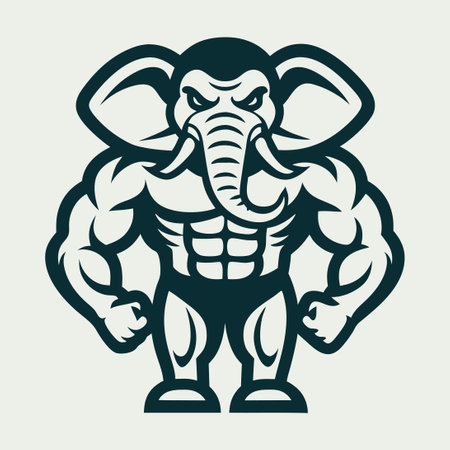 Majestic Elephant Silhouette Vector Design: Power and Strength Personifiedのイラスト素材