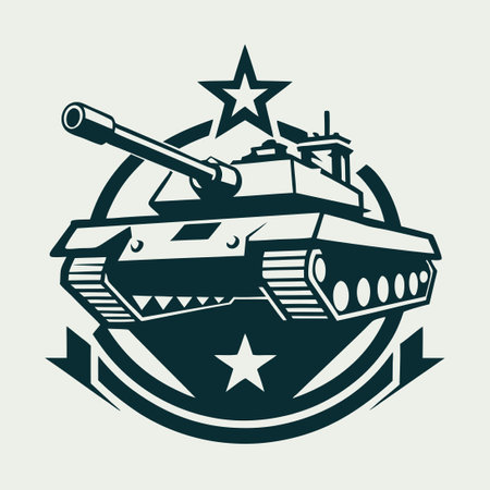 Vector Illustration of a Tank War Battlefield Sceneのイラスト素材