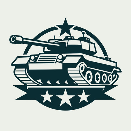Illustrative Tank War Combat Vector Designのイラスト素材