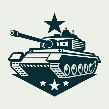 Futuristic Vector Illustration of a Tank Warのイラスト素材