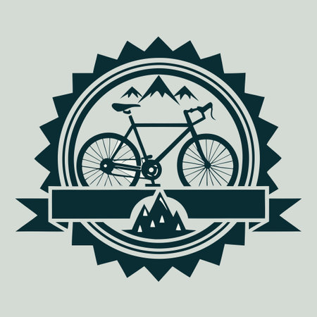 Editable Vector Bike Logo Design for Outdoor Sports Enthusiastsのイラスト素材