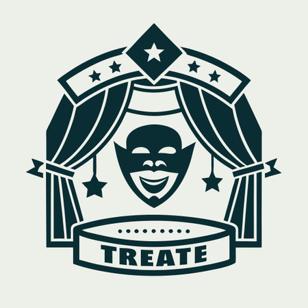 Modern Theatre Logo Vector Illustration Design for Performance Artsのイラスト素材