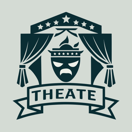 Creative Theatre Logo Concept with Vector Illustrationのイラスト素材