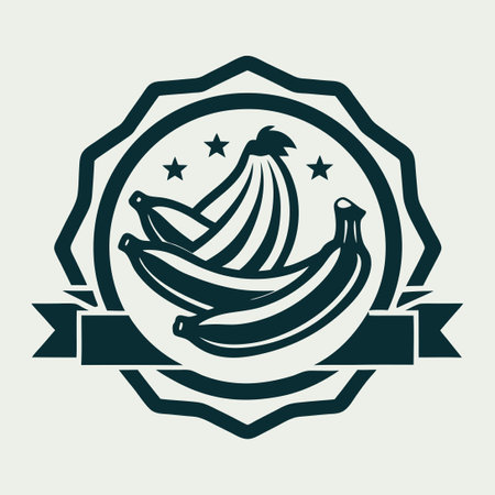Detailed Vector Banana Logo Emblem for Brand Identityのイラスト素材