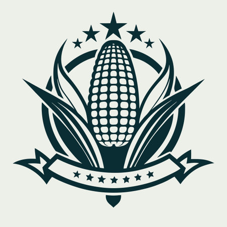 Vintage Corn Illustration for Logo Design with Vector Formatのイラスト素材